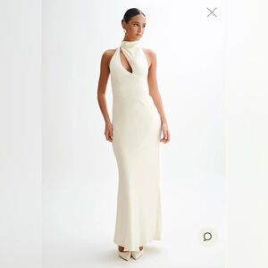 Meshki - Belladonna - Satin Halter Maxi Dress (brand new with tags)